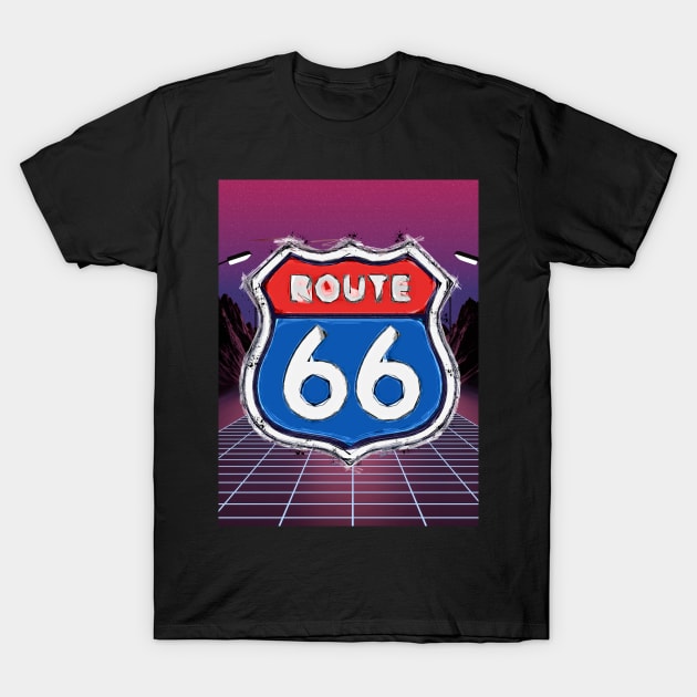 Route 66 pop art T-Shirt by PrintstaBee